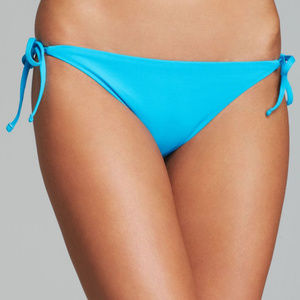 ECHO TURQUOISE BLUE STRING SIDE TIE BIKINI BOTTOM